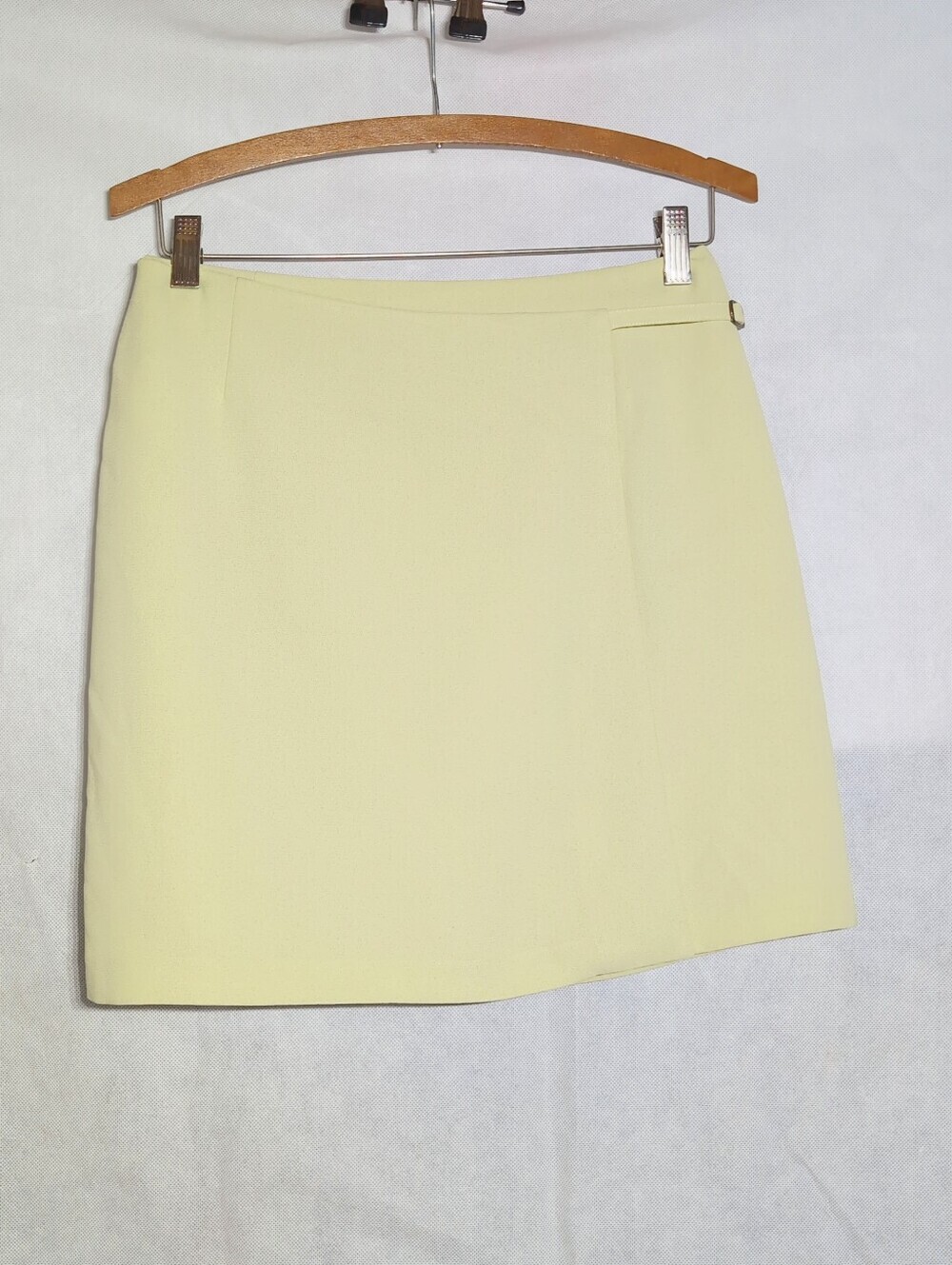 1980s Cue Design Australia Sz 6 /8 Short Sleeve Skirt Set Sage Tinted Cream - Picture 4 of 8